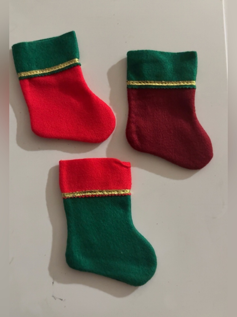Set of 3 mini Christmas stockings